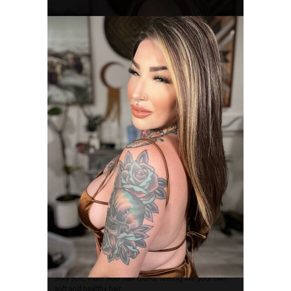Rebel Gypsy “Statement” heat friendly synthetic wig fully free parting main image 5